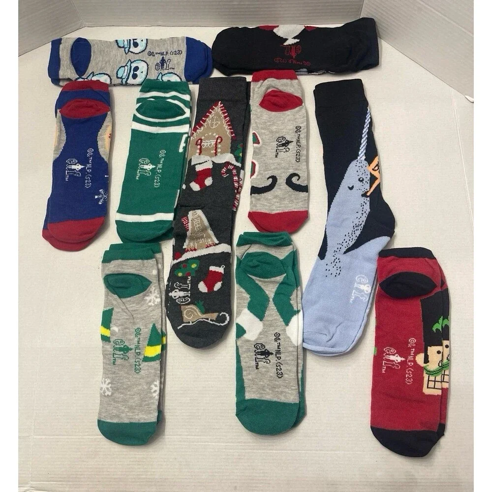 Buddy The Elf Men’s Socks 10 Pair New Without Tags